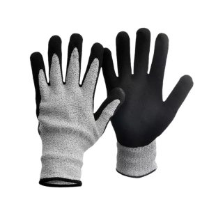 Buy Level 5 Cut Resistant Nitrile Gloves at Zeroxh Chemicals. HDPE liner, micro-foam grip, and CE certified. High-performance safety.