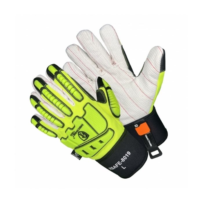Heavy-duty TPR impact defense, oil-resistant grip, and Hi-Viz safety.