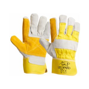 Buy Double Palm Leather Gloves at Zeroxh Chemicals. Reinforced grip, safety cuff, and breathable back. Heavy-duty industrial protection.