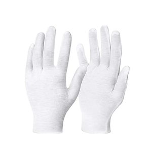 Buy White Cotton Inspection Gloves at Zeroxh Chemicals. Lint-free, reversible, and breathable. Ideal for electronics, jewelry, and QC.